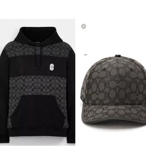 Coach men’s sweatshirt and Black and Gray Men's Patterned Hat